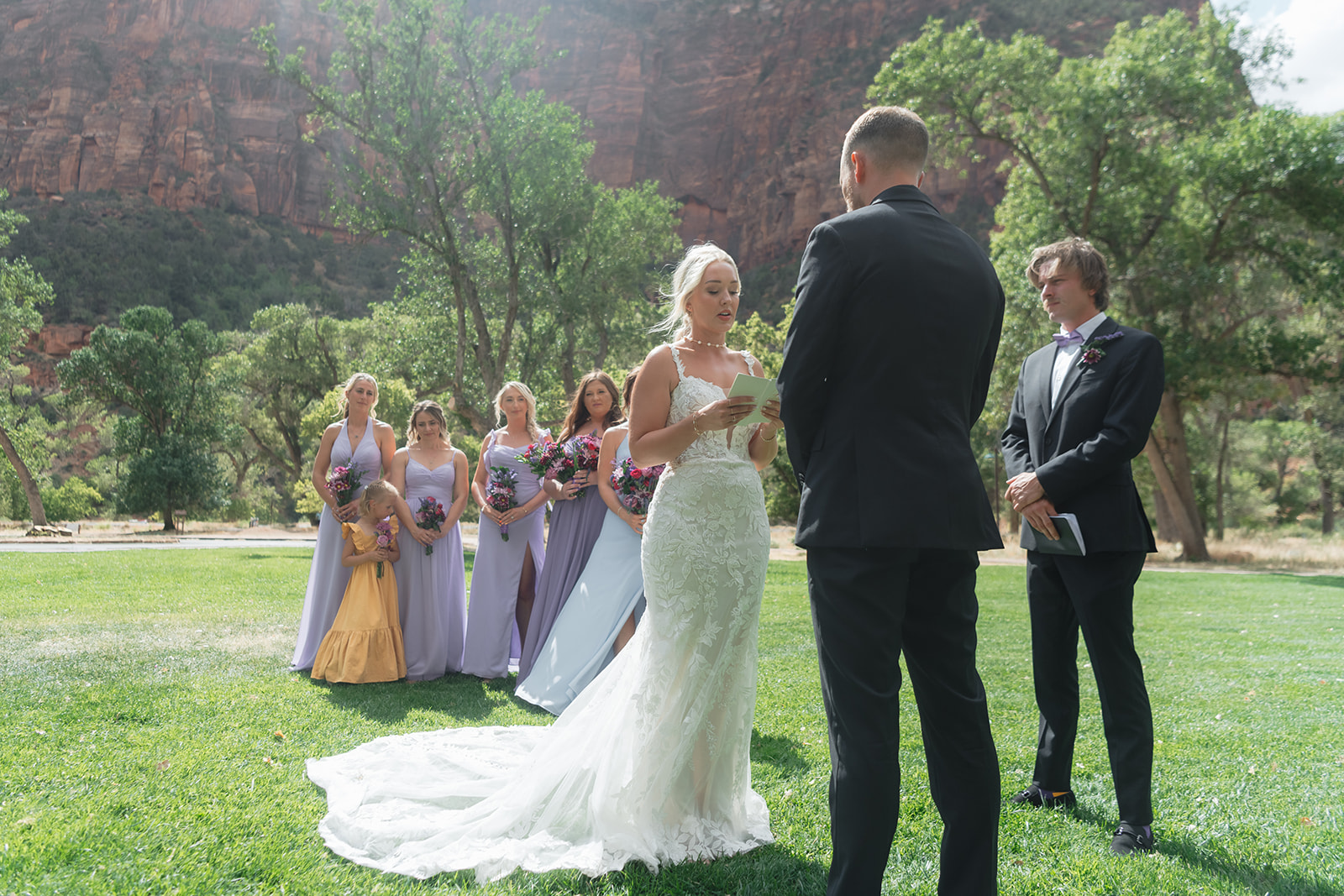 Zion Lodge Lawn Wedding