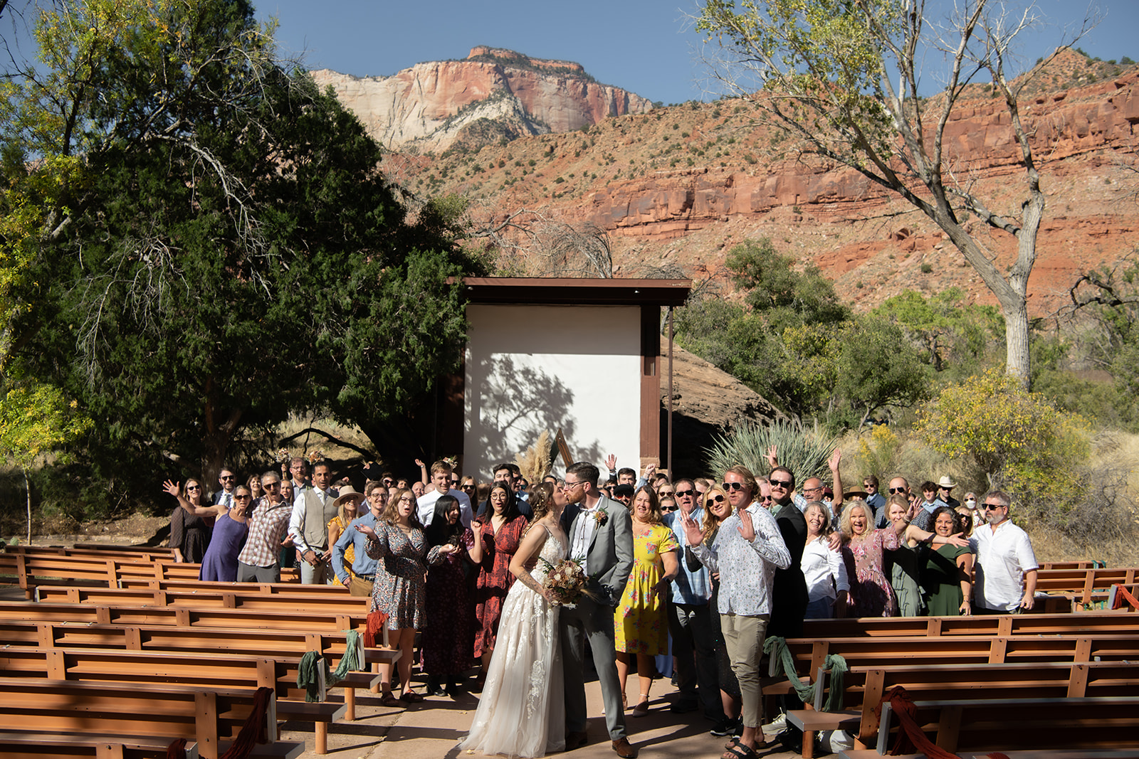South Campground Amphitheater Wedding in Zion