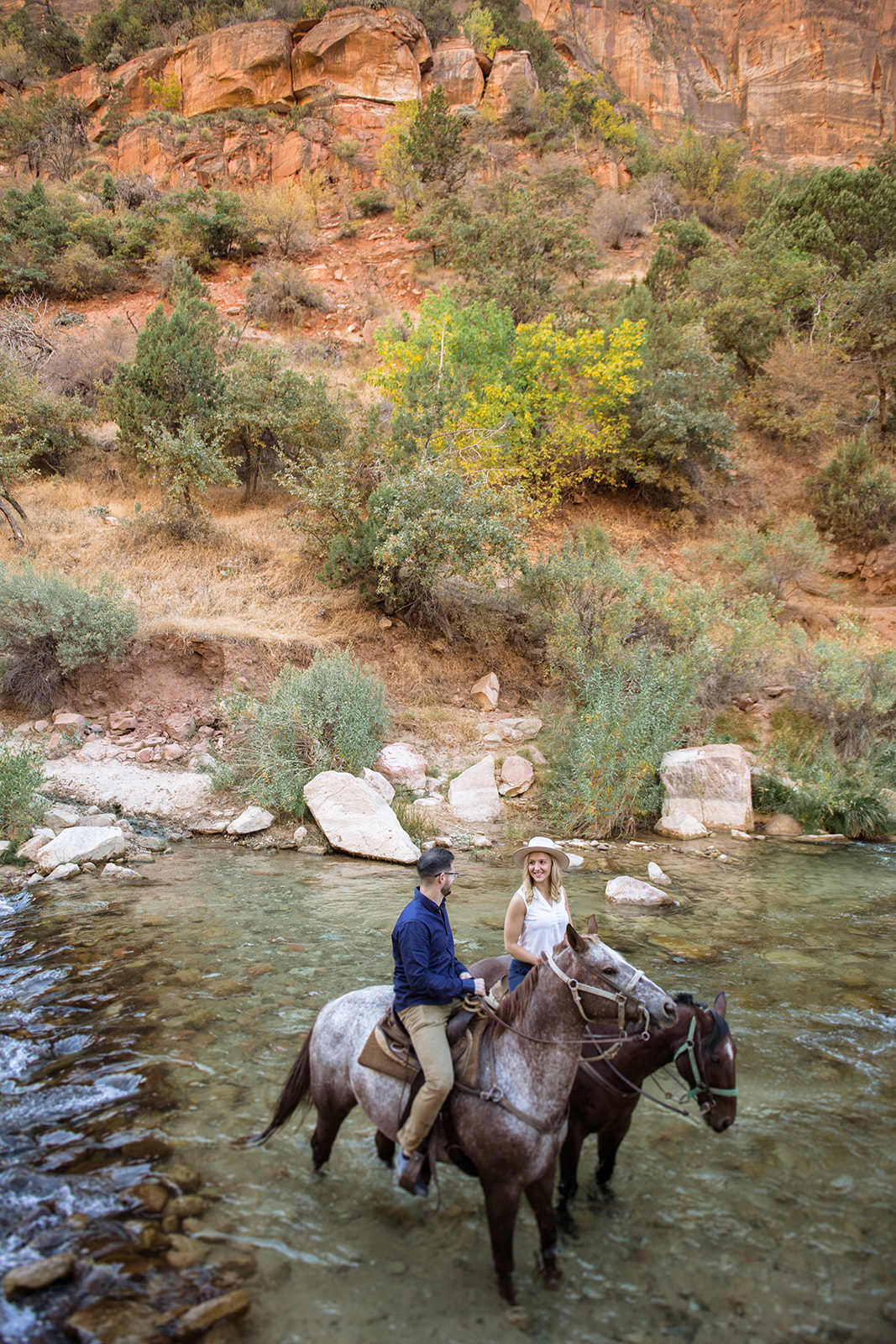 Couples on Horseback in Zion
